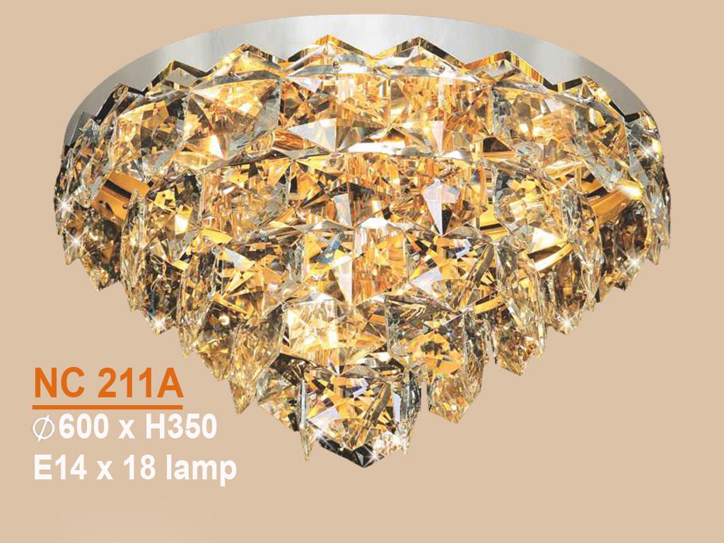 [Trả góp 0%] Đèn mâm ốp trần - pha lê trang trí VKT-NC-211A