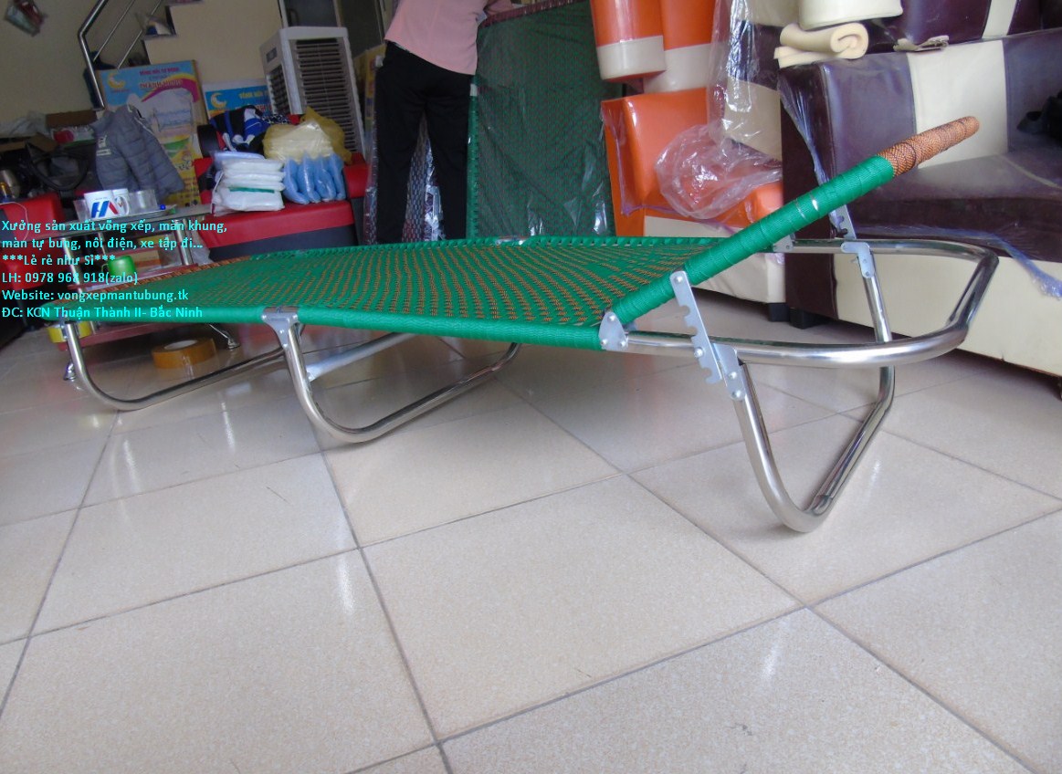 Giường Gấp Đep Khung Inox