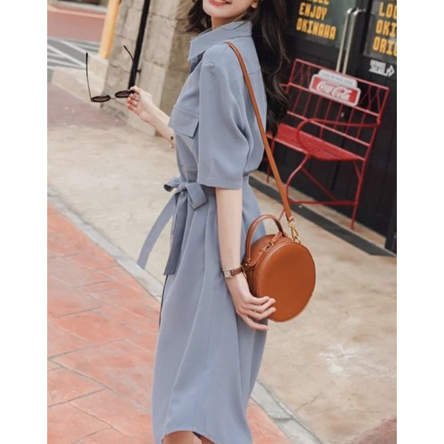 Đầm sm xanh túi hộp