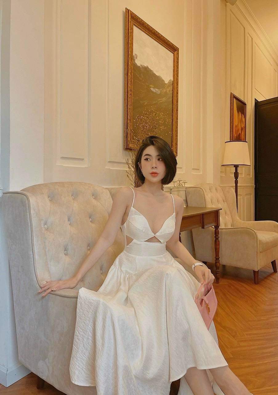 Đầm maxi đi biển 2 dây khoét eo pnt shop