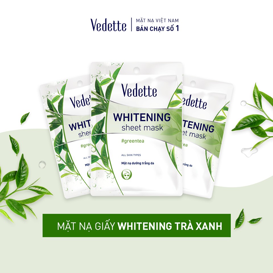 Mặt nạ giấy Vedette Trà Xanh 22ml (TPM018)