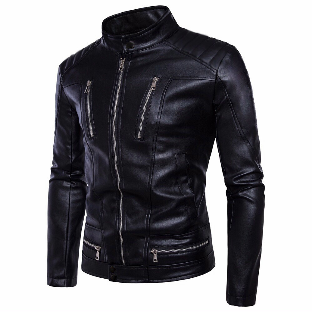[HCM]Áo Khoác Da Thái Phối Kéo Cao Cấp