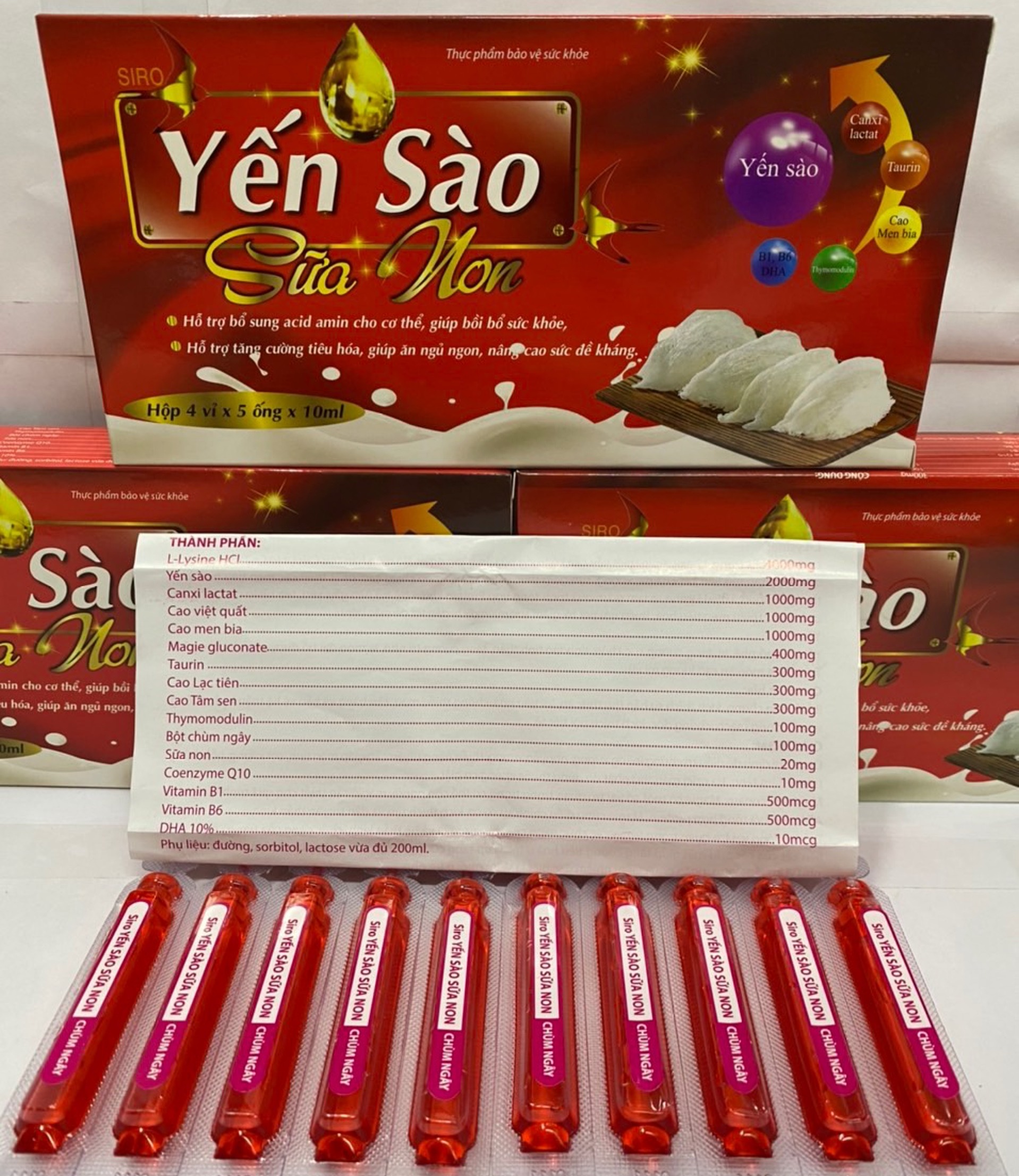 Yến sào sữa non Bổ sung vitamin và các dưỡng chất cho cơ thểkích thích tiêu hóagiúp ăn ngontăng cường sức đề kháng hộp 20 ống Sản phẩm có nguồn gốc xuất xứ rõ ràng. Dễ dàng sử dụng. Đảm bảo chất lượng