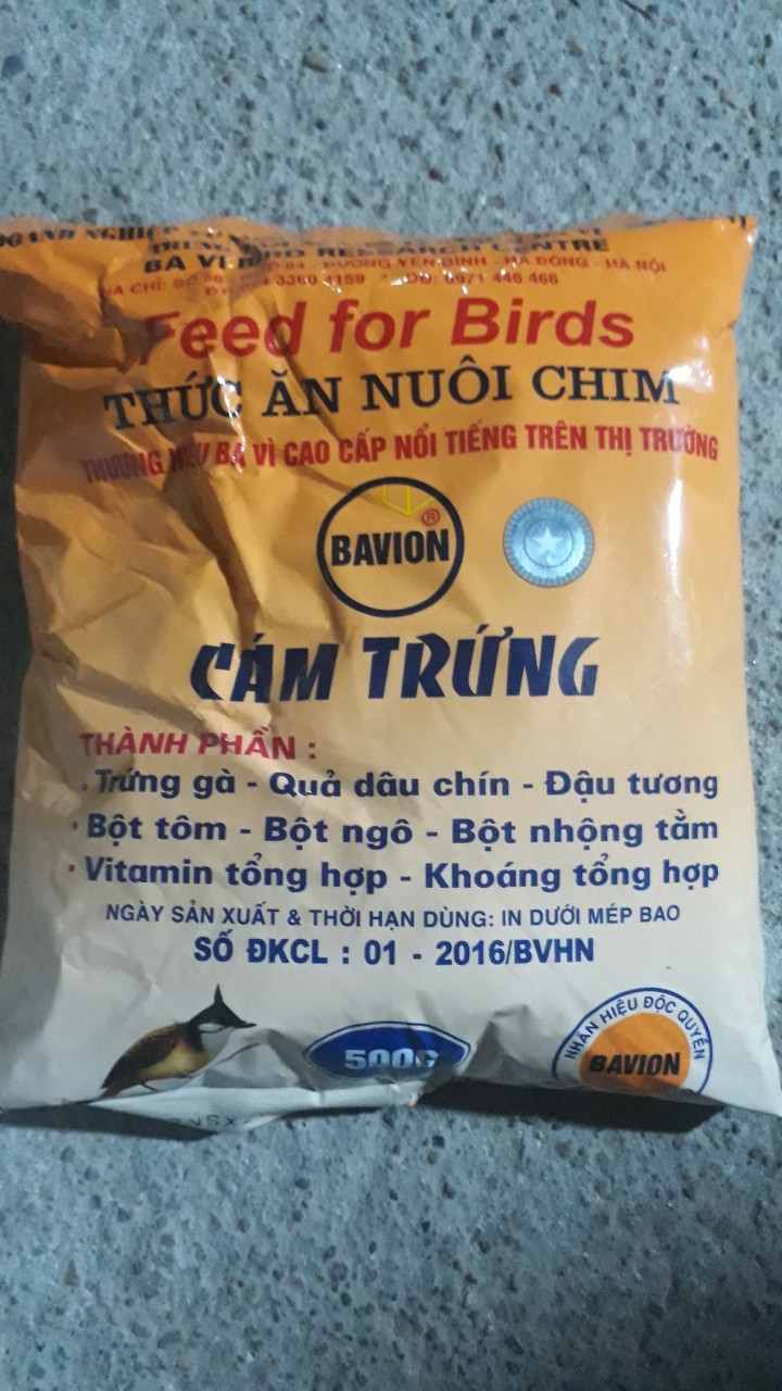 Combo 5 gói cám trứng Ba Vì ( Tem) mỗi gói 500g
