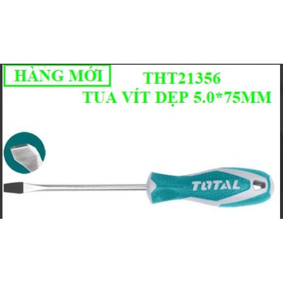 Tua vít dẹp (144/T) 5.0 mm X 75mm TOTAL THT21356