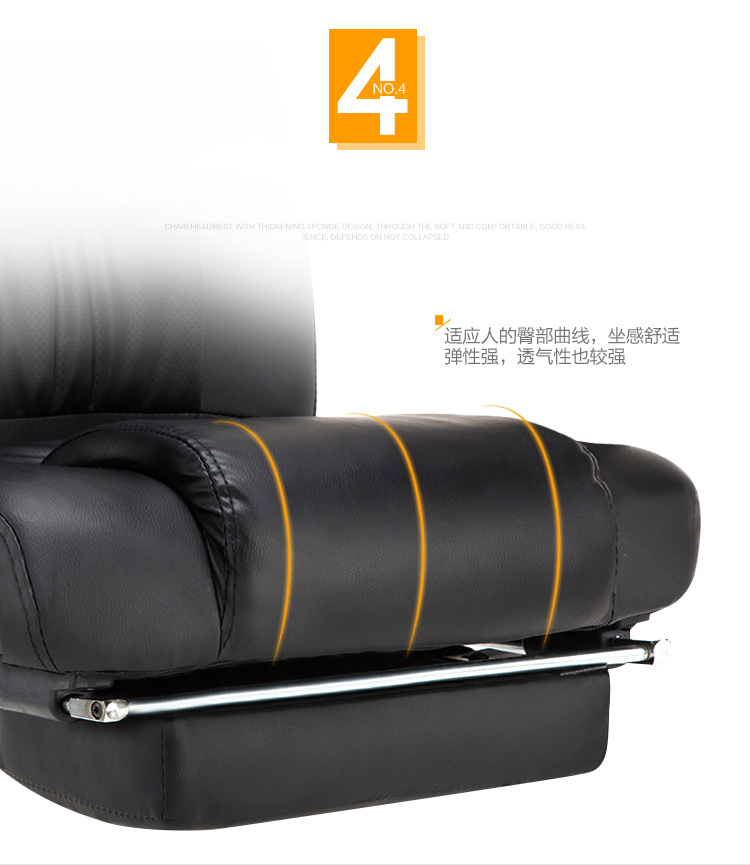 (New) director chair upholstered, reclining back stretch legs, there are massage