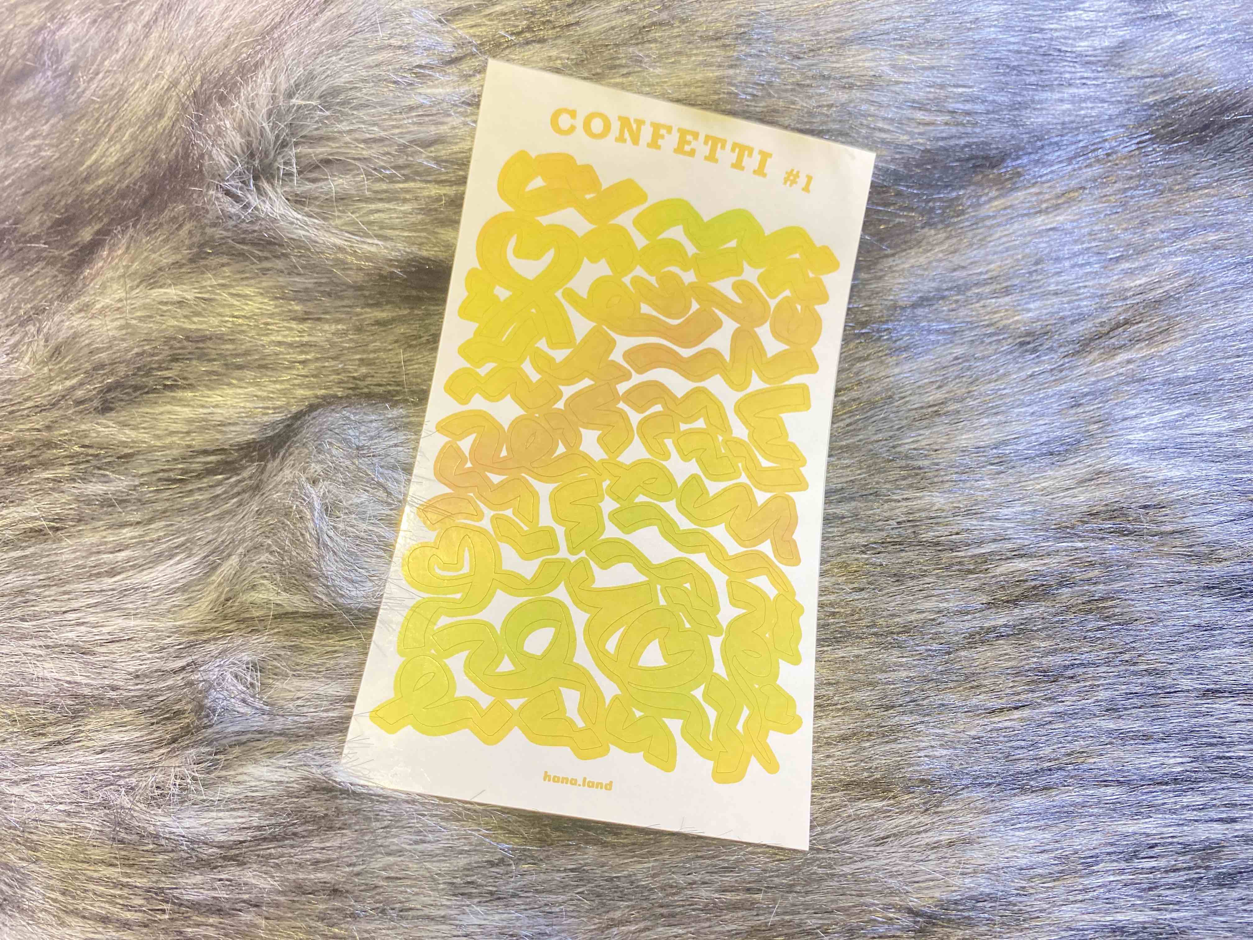 [Confetti #3] Sticker decal confetti pastel gradient hoa giấy #03 _ hanaland