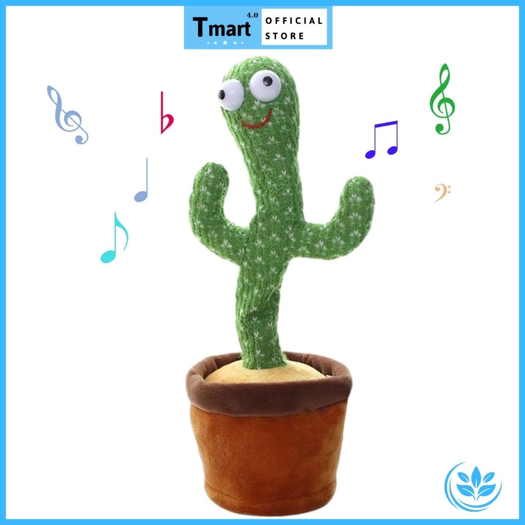 Xương rồng nhảy múa cây xương rồng nhảy múa uốn lượn Dancing Cactus 120 bài hát phát ra âm thanh vui nhộn biết nhại tiếng đáng yêu -Tmart4.0