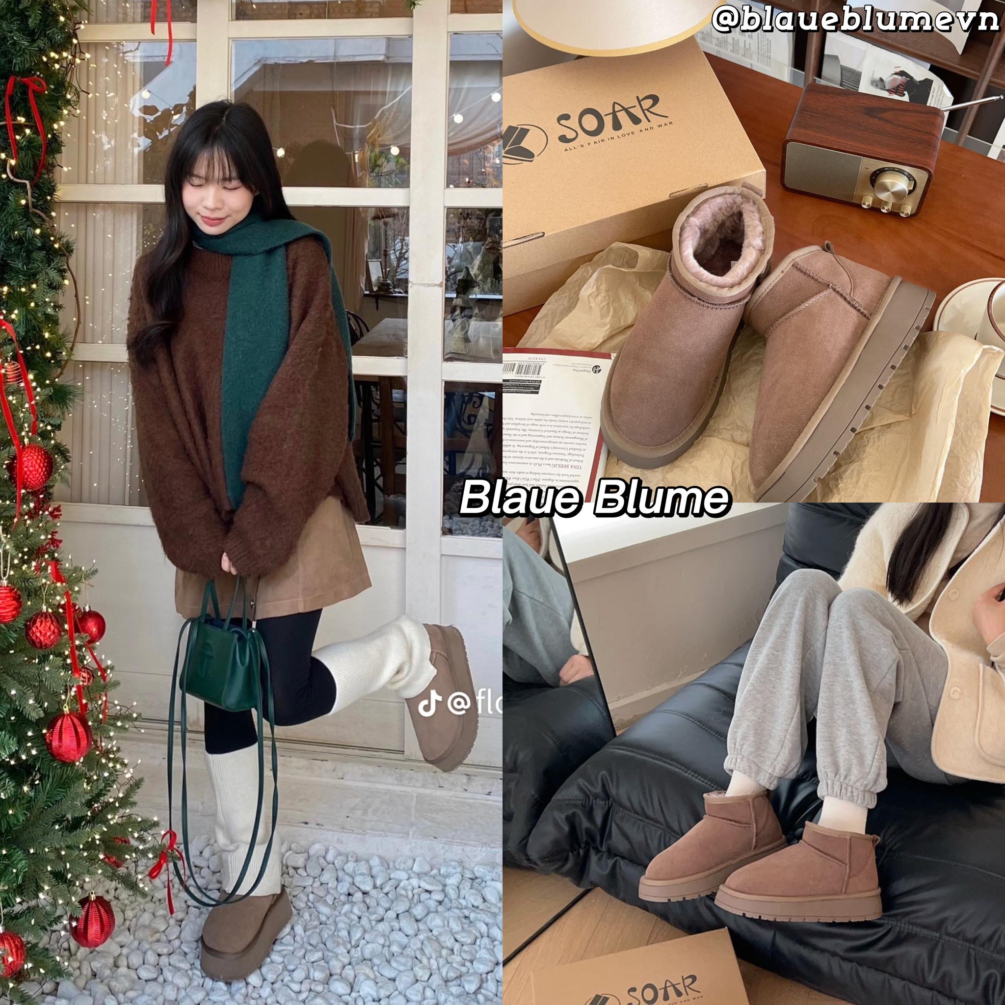 𝐁𝐥𝐚𝐮𝐞𝐁𝐥𝐮𝐦𝐞🦋 (Sẵn - Tăng 1 size) Boot Soar Korea