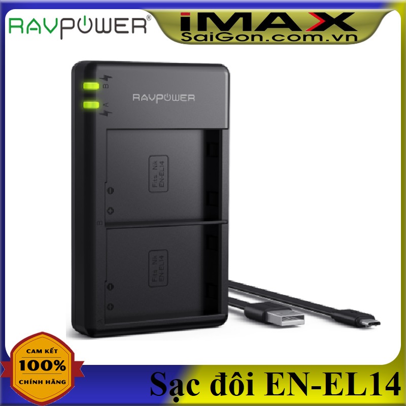 Sạc máy ảnh ravpower cho n- en-el14