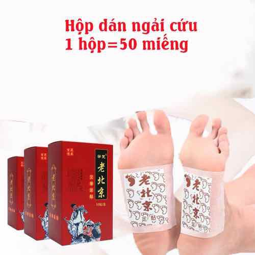 Hộp 50 Miếng Dán Thải Độc Bàn Chân NGẢI CỨU Ông Lão Bắc Kinh, QUÀ TẶNG Ý NGHĨA Giải Độc Cơ Thể, Giảm Đau Xương Khớp Nâng Cao Tuần Hoàn Máu