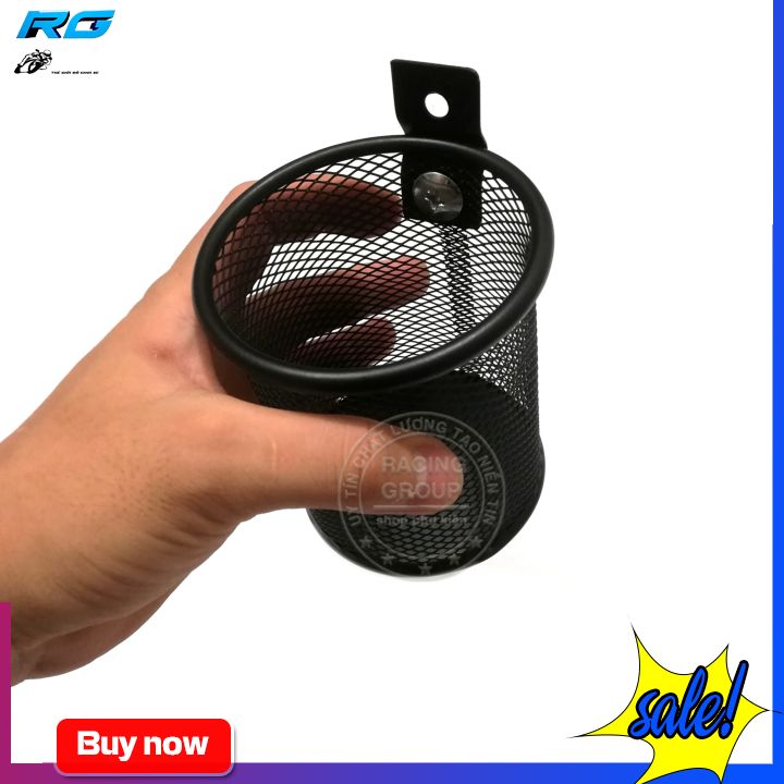 Rổ tròn tiện lợi gắn bên hông xe cho mọi loại xe máy