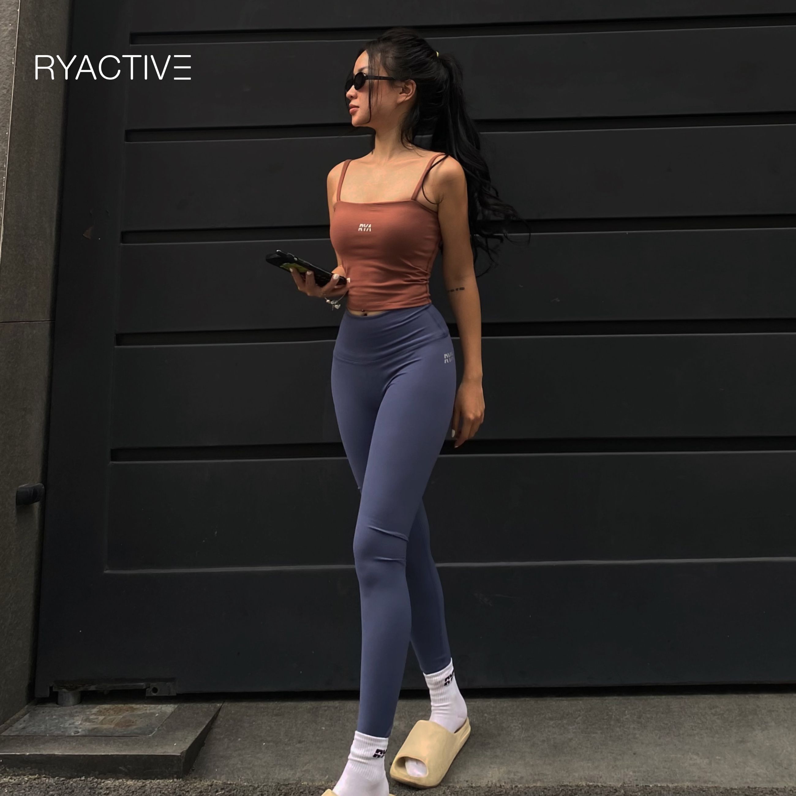 Áo ngực thể thao RYACTIVE - RELAXED SPORTBRA Chocolate