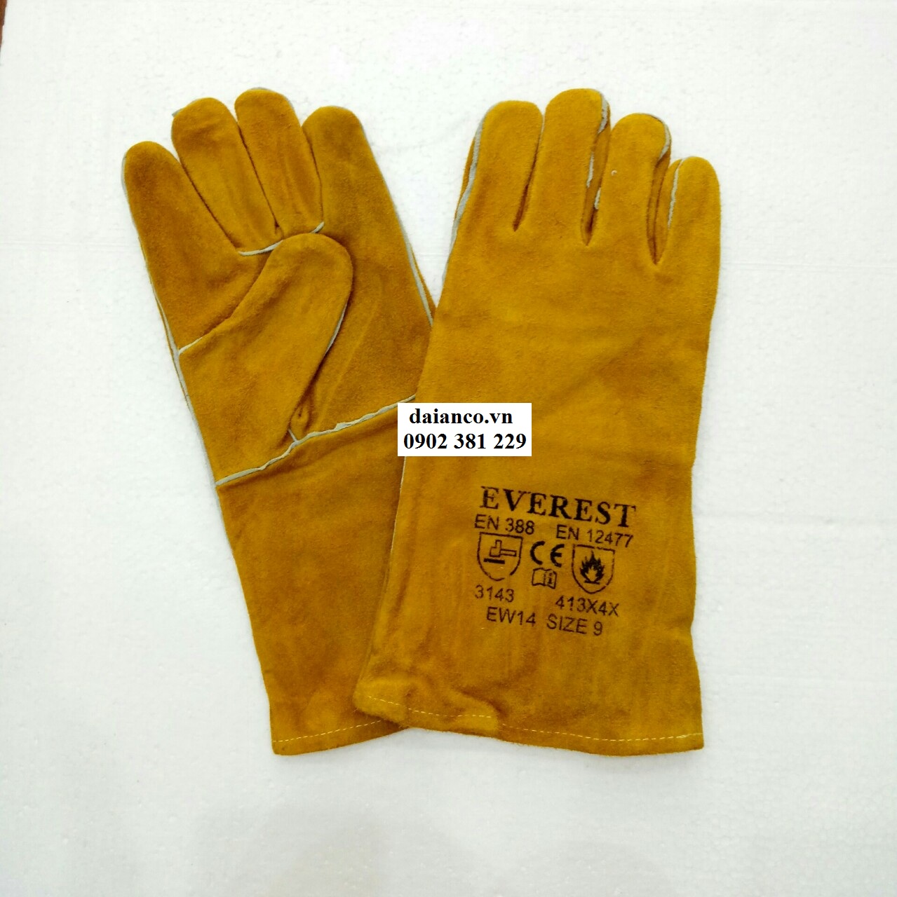 Găng tay da hàn EW14 - chống nóng, chịu nhiệt
