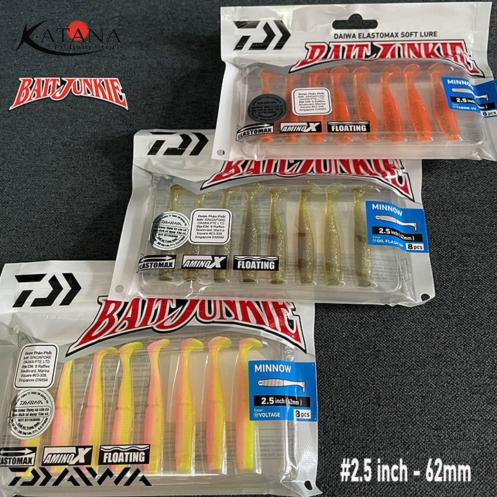 Mồi mềm Daiwa Bait Junkie 2.5 - 3.2 Minnow