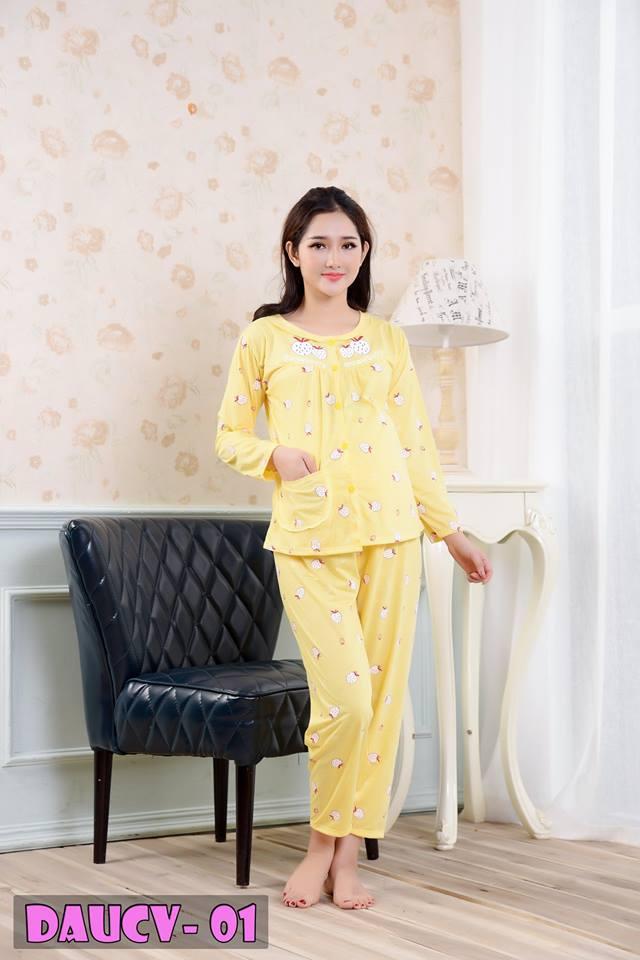 Bộ Bầu Và Sau Sinh Cài Cúc DAU, ĐỦ SIZE 50-70KG, CHẤT COTTON