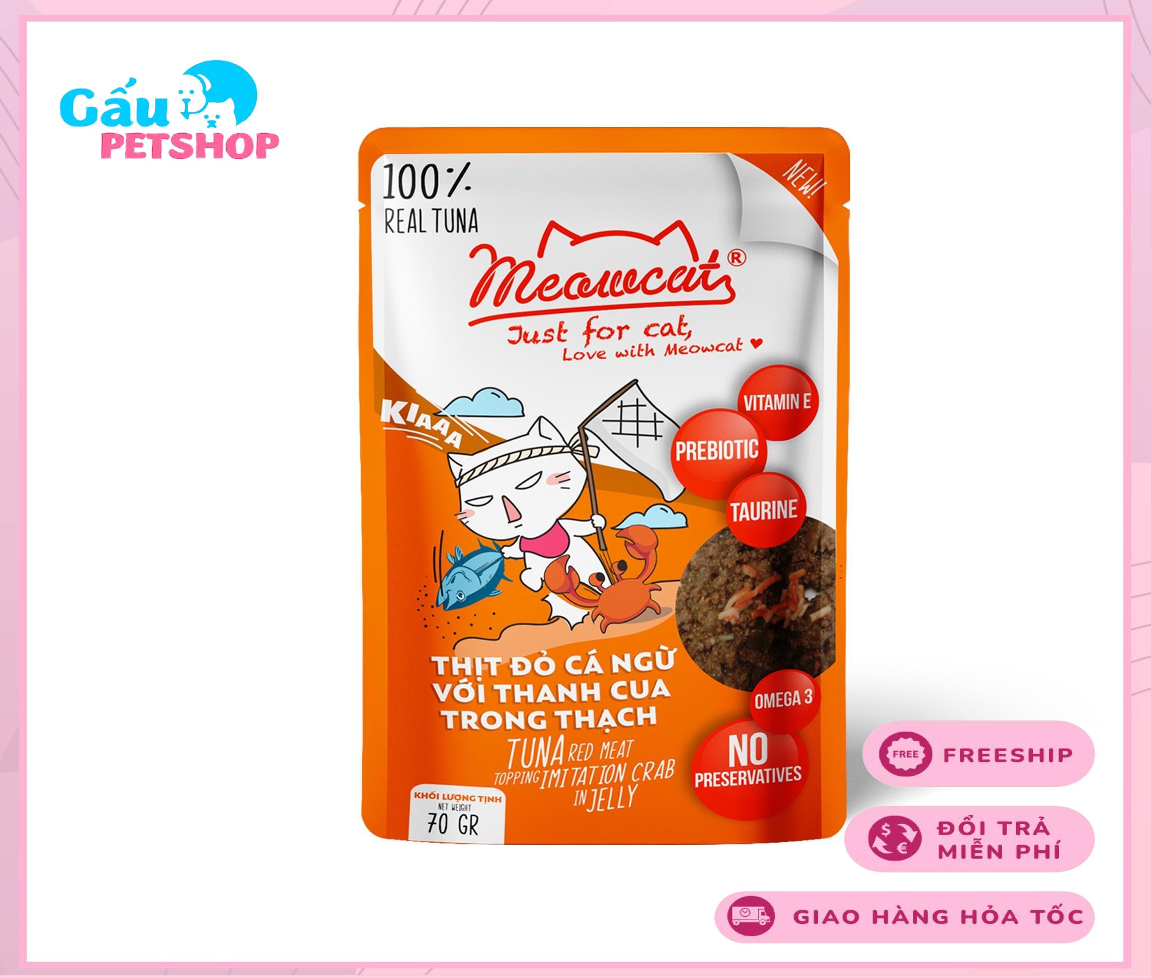 Thức ăn Pate MeowCat cho mèo gói 70g (COMBO 12 GÓI)