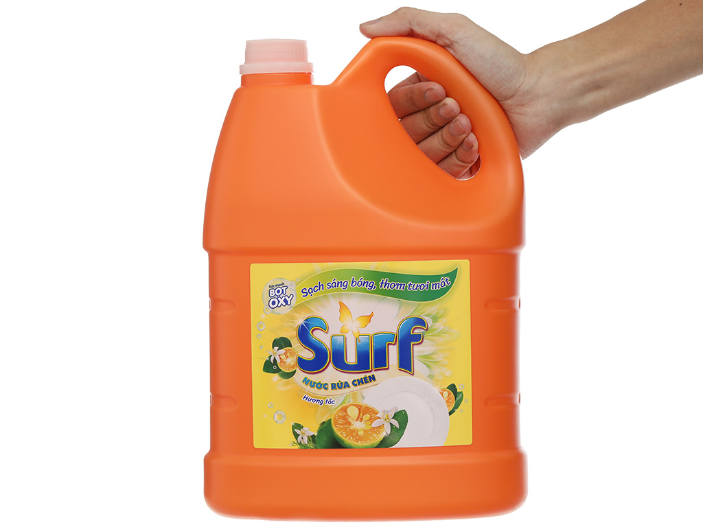Nước Rửa Chén Surf Hương Tắc (Cam) Can 3.5KG
