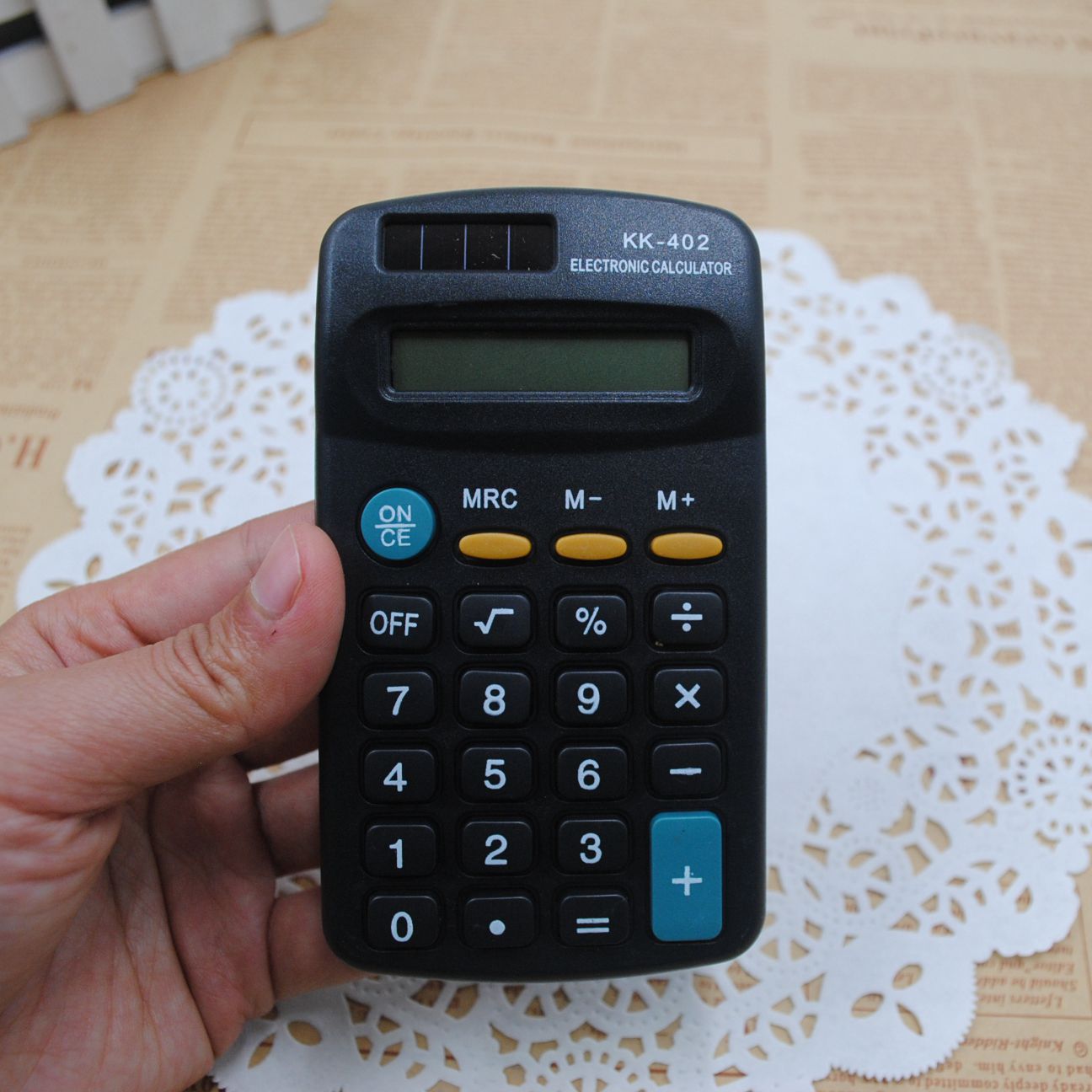 [HCM]( TẶNG KÈM PIN) Máy Tính Tiền Mini Bỏ Túi Tiện Lợi KK-402