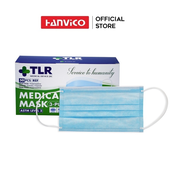 Bảng giá Hộp khẩu trang y tế HANVICO kháng khuẩn mã TLR - ASTM Level 3 (50 chiếc)