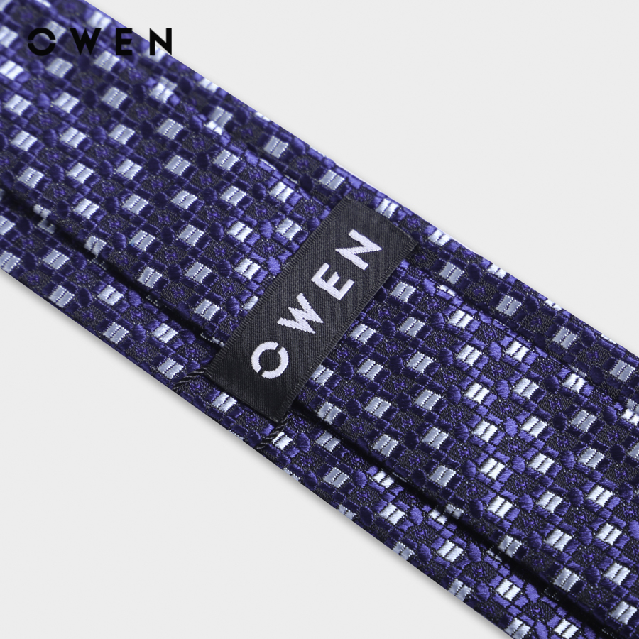 OWEN - Cà vạt CV232638 màu Navy chất liệu Polyester