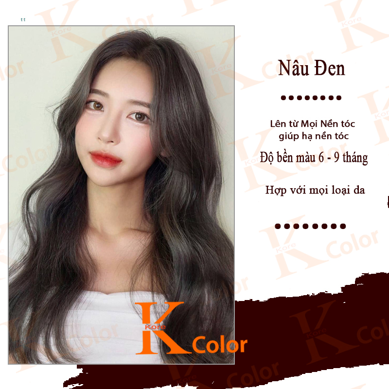Thuốc nhuộm tóc Nâu Đen Kcolor