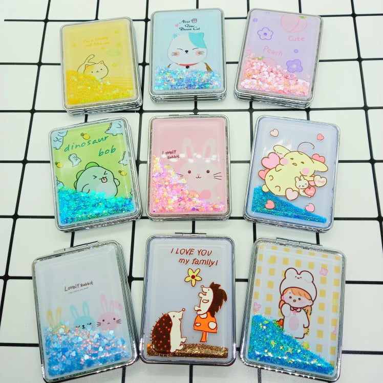 Gương mini kim tuyến 2 mặt lấp lánh