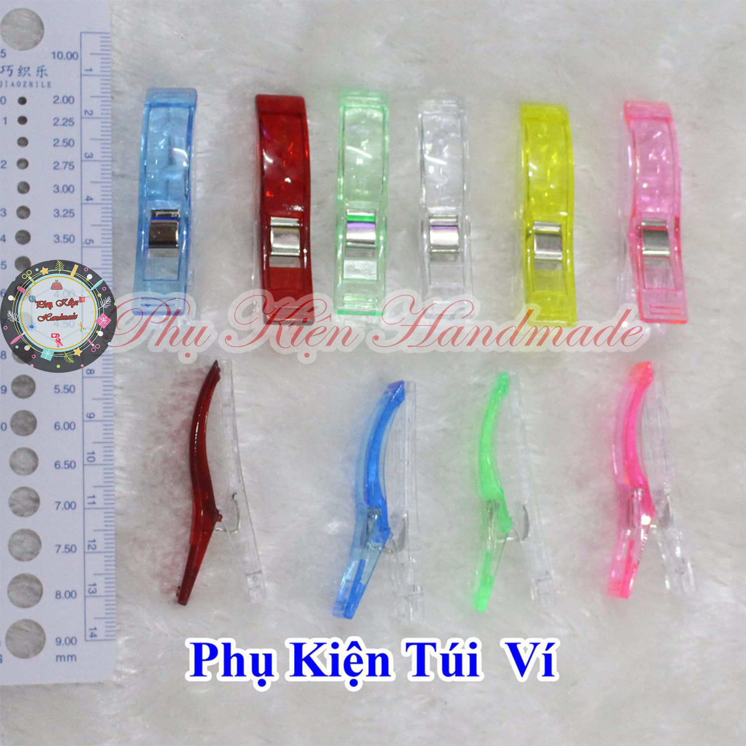 Kẹp nhựa lớn giao màu ngẫu nhiên cố định may lót túi xách