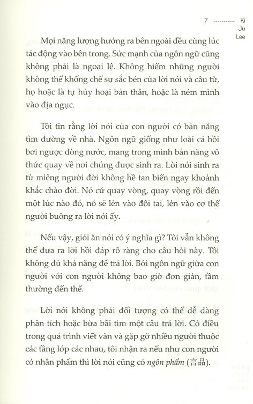 Phẩm Cách Của Lời Nói