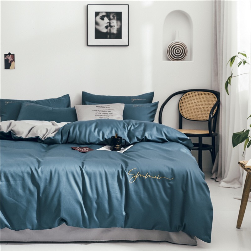 Bộ Chăn Ga Gối Lụa Sumoi 60s nhập khẩu cao cấp (mẫu y hình)