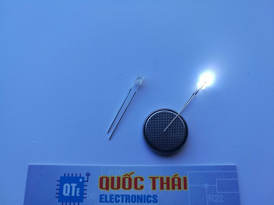 Combo 10 led siêu sáng đục màu trắng 3mm