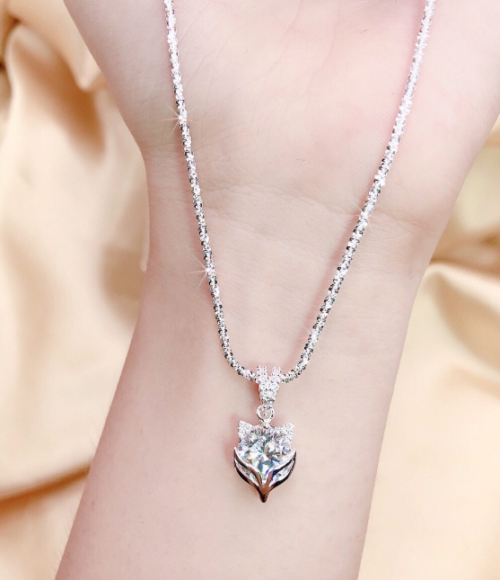 [HCM]{ SIÊU HOT } Dây chuyền nữ bạc 925 mặt đá sáng bóng tuyệt đẹp dành cho chị em hàng như hình 100%