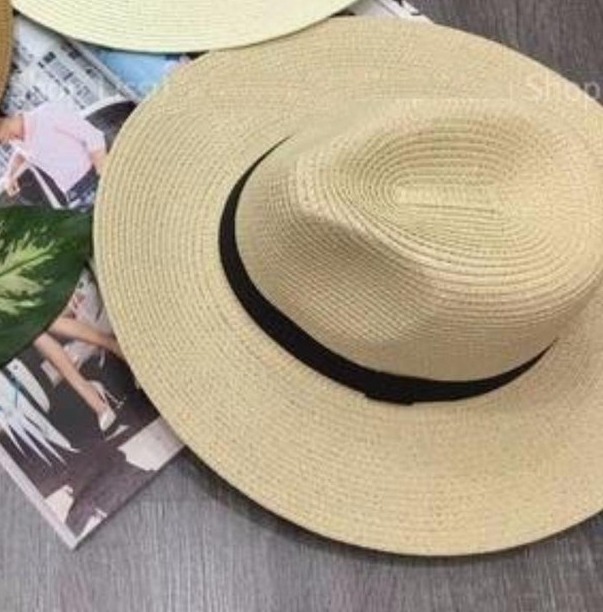 Mũ cói Panama vành to đội được cả nam cả nữ