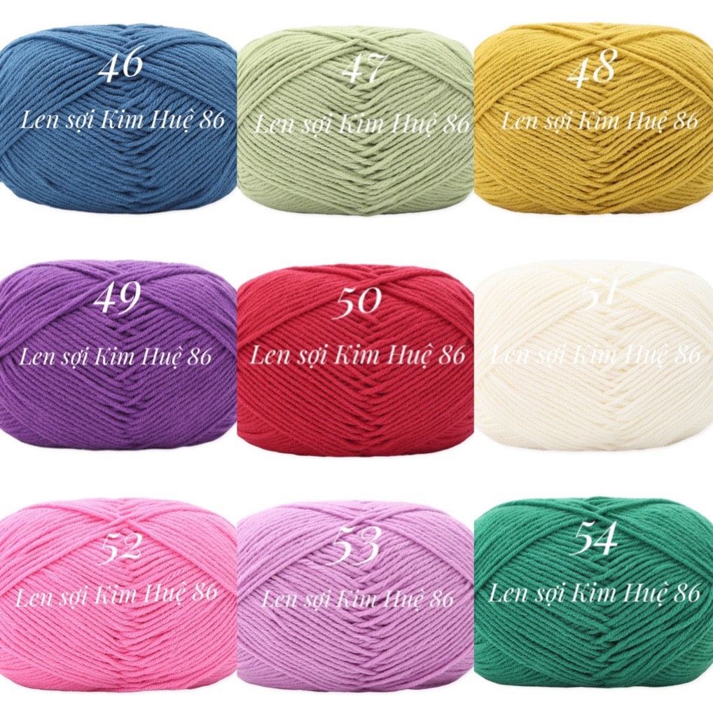 Len milk cotton Mianbao cuộn 40gr
