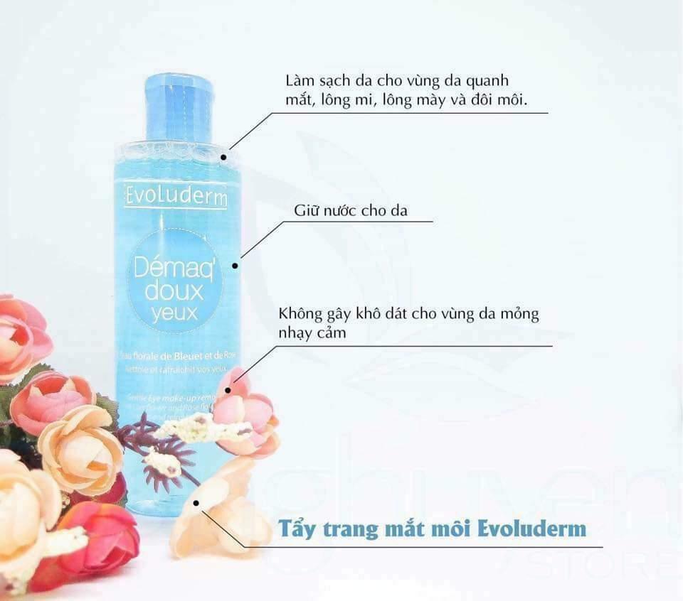 [HCM]nước tẩy trang evolum - chai xanh