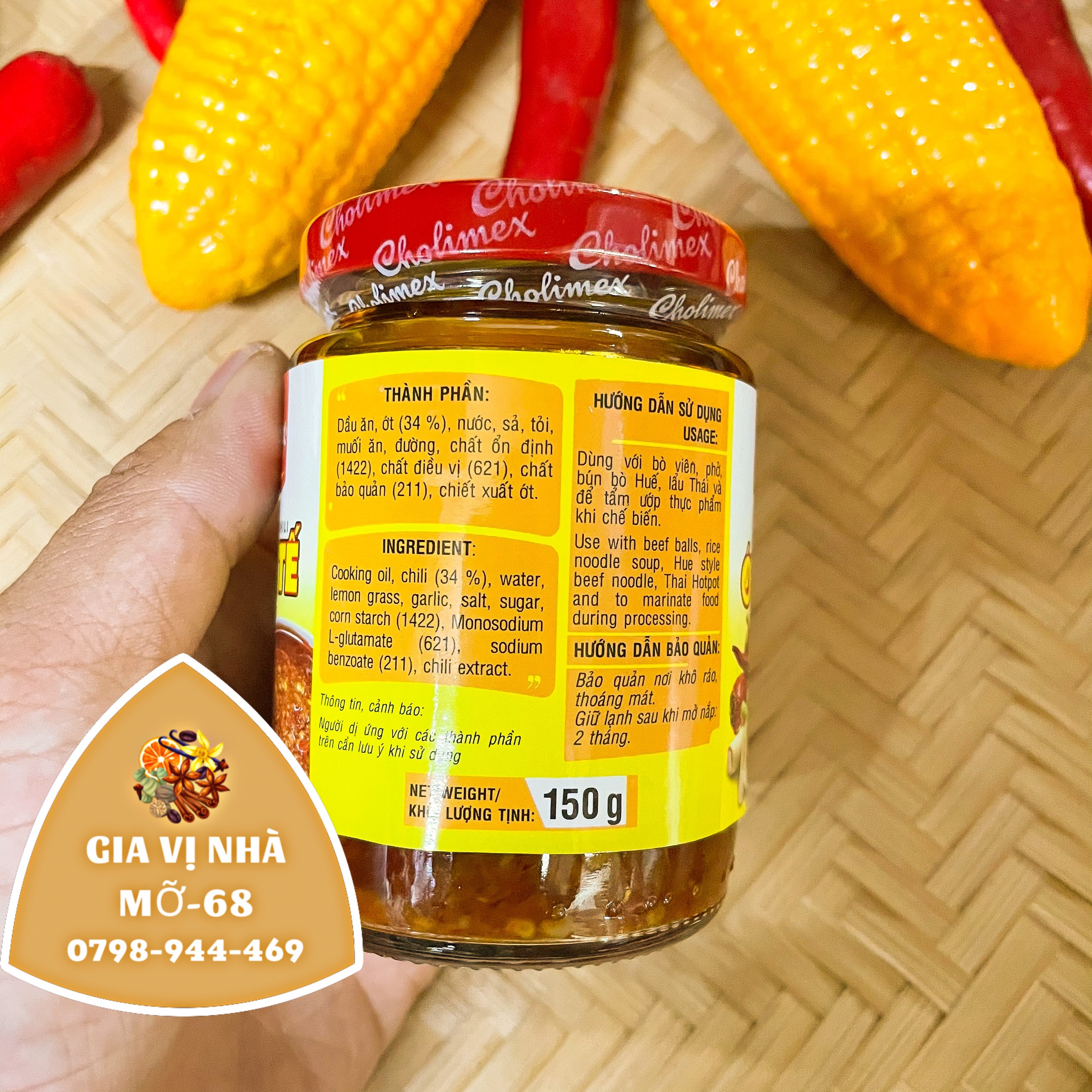 ỚT SA TẾ CHOLIMEX - HỦ 150GR