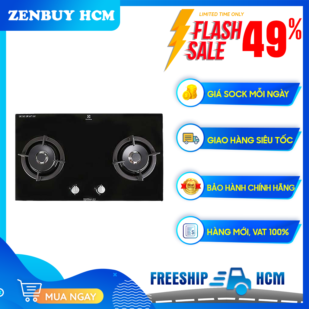 [HCM][Trả góp 0%]Bếp gas âm Electrolux EGT7627CK