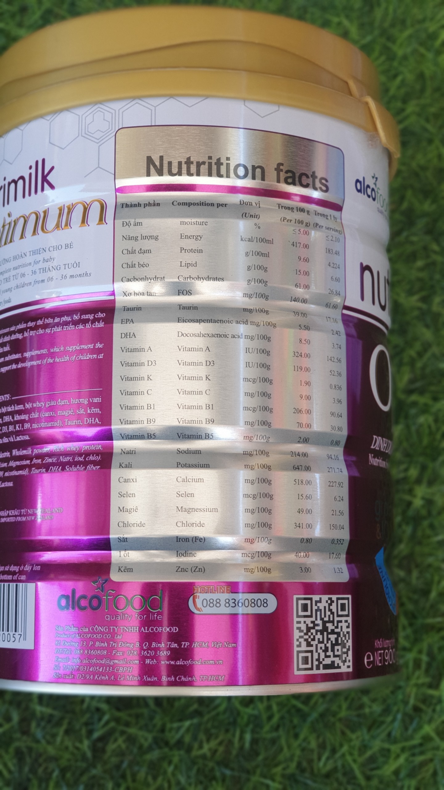Sữa bột nutrimilk Optimum phát triển chiều cao, cân nặng (900g)