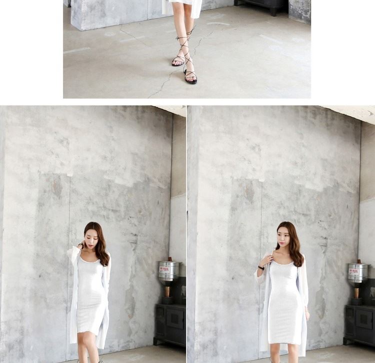 Đầm Hai Dây Chất Thun Mỏng Co Giãn Mùa Hè