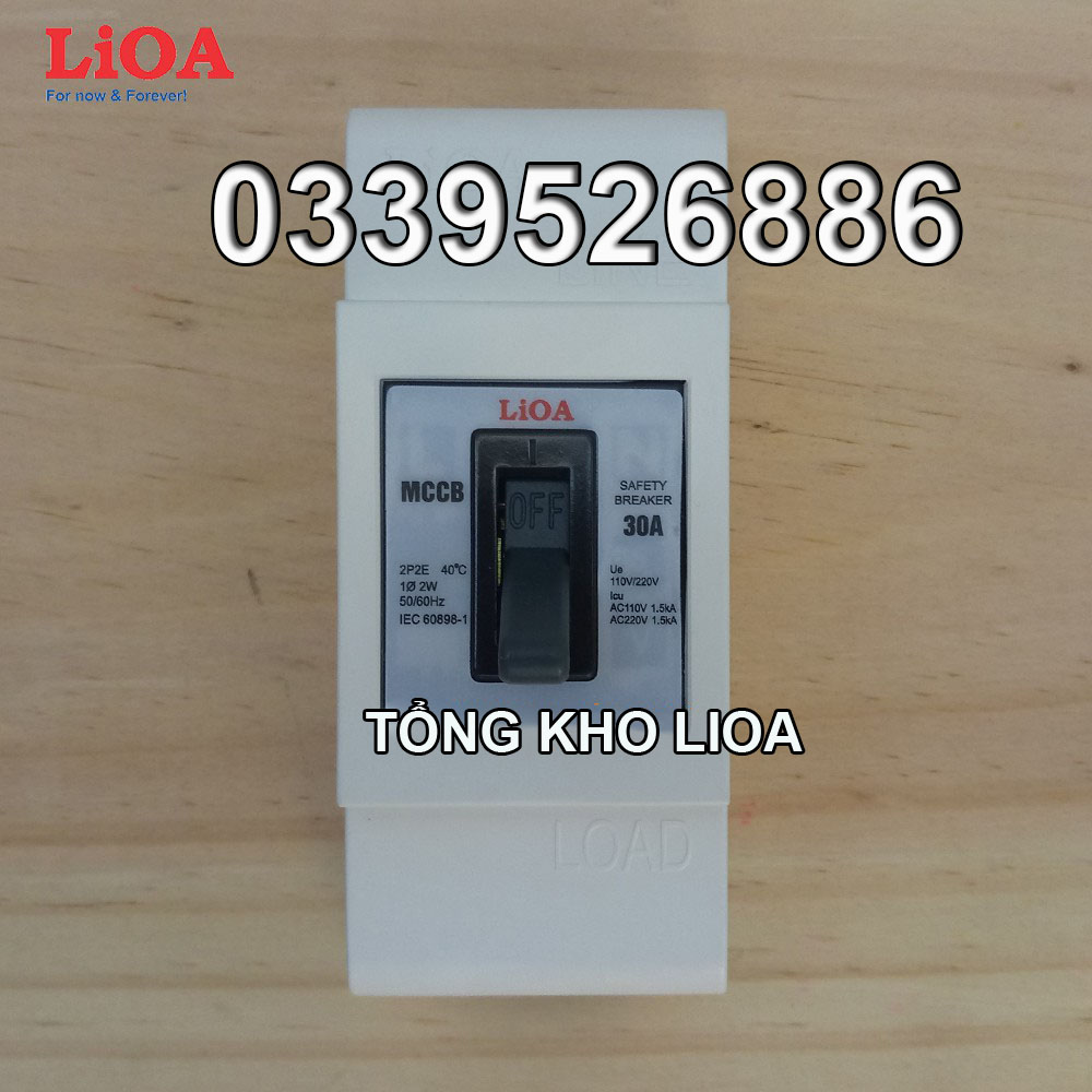Combo cầu dao tự động an toàn (APTOMAT) LiOA 10A loại 2 cực 1 tiếp điểm - Lắp nổi nhỏ