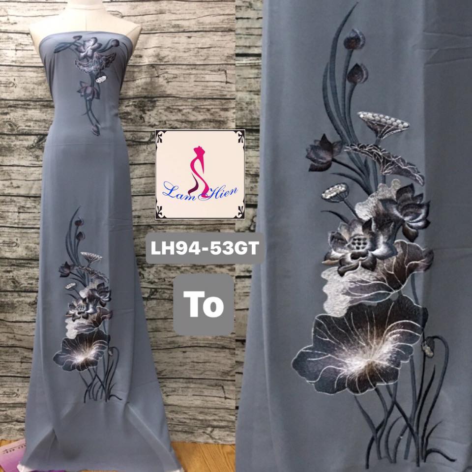 Vải áo dài thêu LH94 to