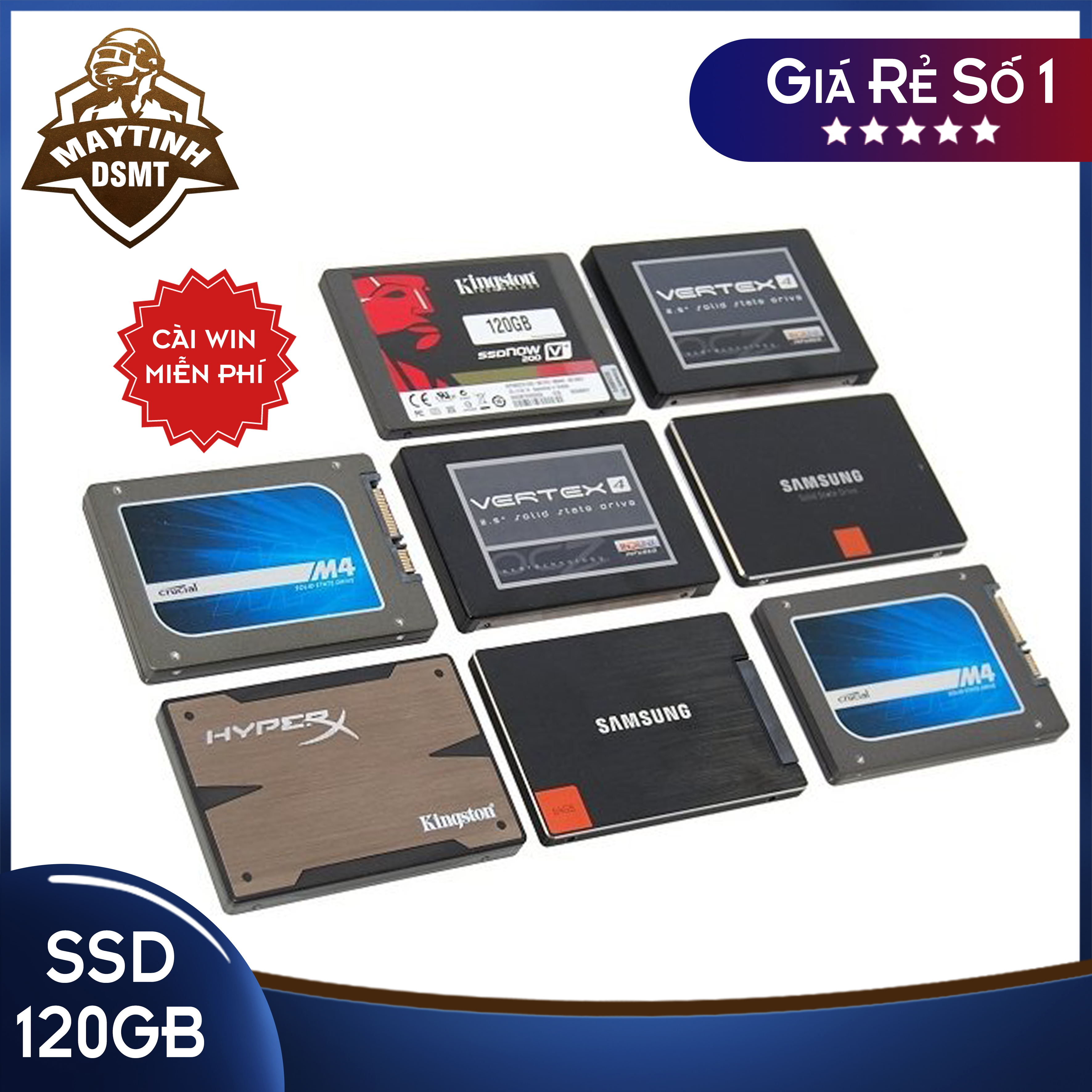 Ổ cứng SSD 120GB cũ chính hãng, hàng thanh lý văn phòng, quán net, sức khỏe tốt 100%