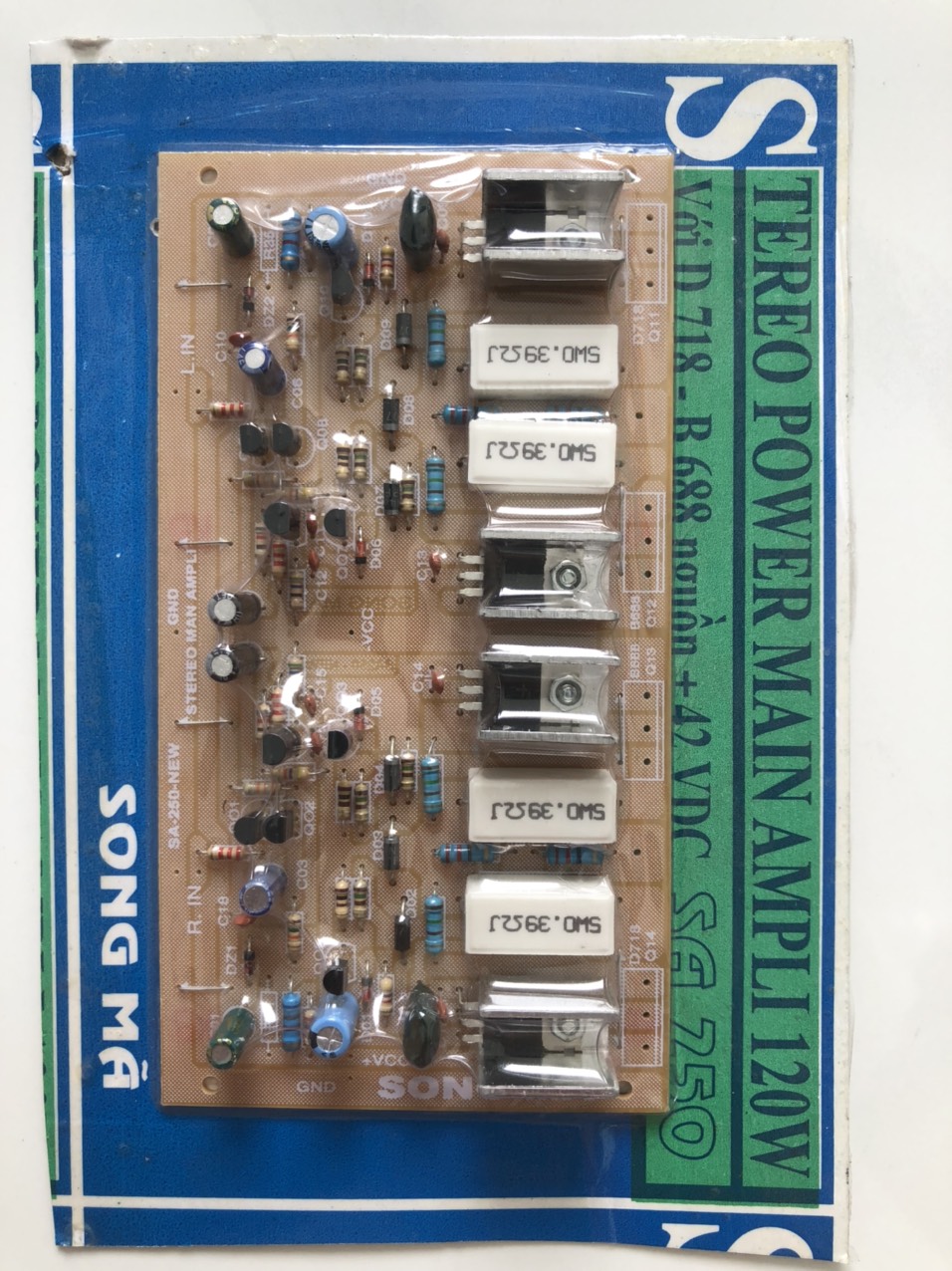 BO MẠCH AMPLY CÔNG SUẤT 4 SÒ 120W- 2 KÊNH