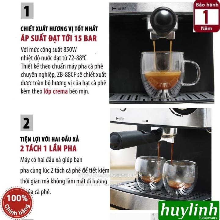 Máy pha cà phê Espresso Zamboo ZB-88CF - Tặng 500 gram cafe