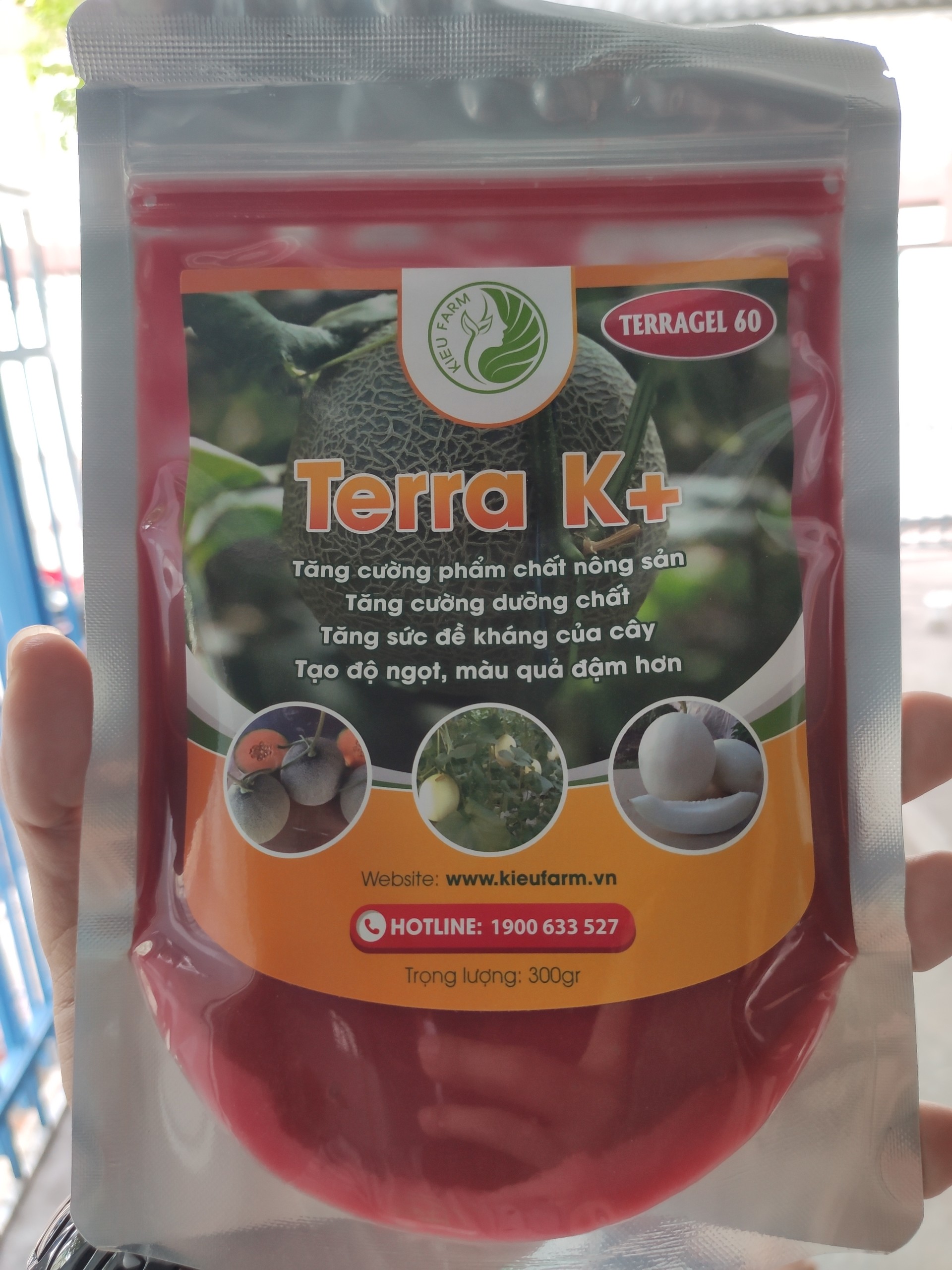 Phân bón Kali gel Terra K_KIEUFARM_Tạo độ ngọt, màu quả đẹp, tăng cường phẩm chất nông sản