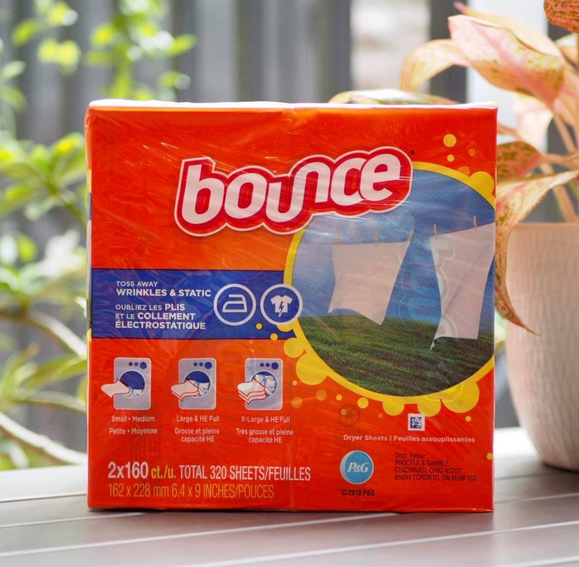 [HCM]Giấy ?thơm ?quần áo Bounce Fabric Softener 2x160 tờ