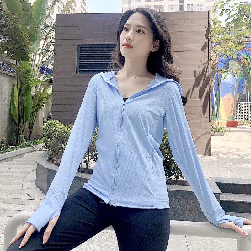 Áo chống nắng GU túi ZIP - Chất thun lanh dạng HẠT