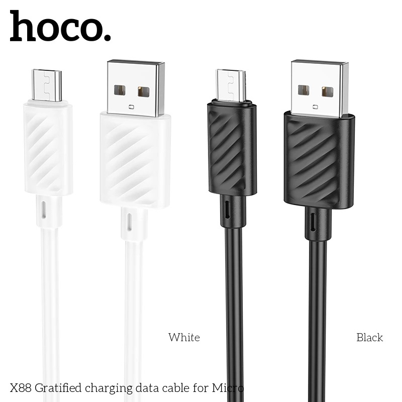 Dây sạc điện thoại chân Type C Hoco X88 giá rẻ chất lượng có các chân Micro - Type C - Linhninh dây dài 1 mét