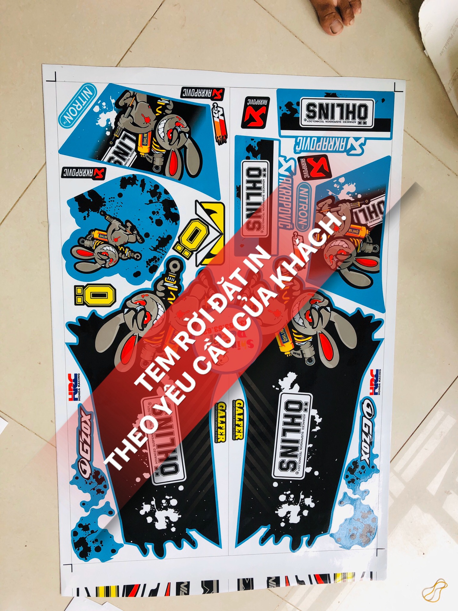 Tem rời đặt in theo yêu cầu