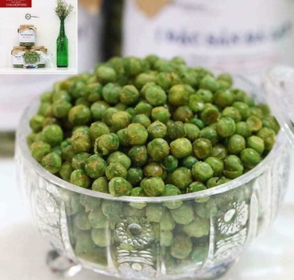 500G ĐẬU HÀ LAN SẤY TỎI ỚT